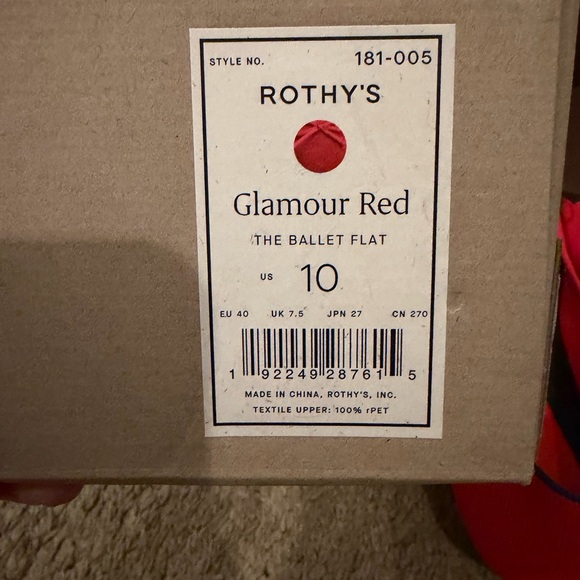 Rothy’s Glamour Red Ballet Flat - Picture 2 of 2
